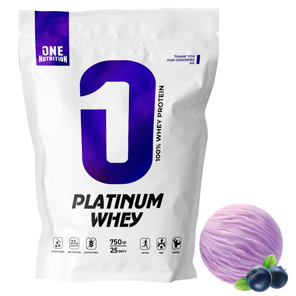 Протеин ONE NUTRITION Platinum Whey 750 g Черника со сливками