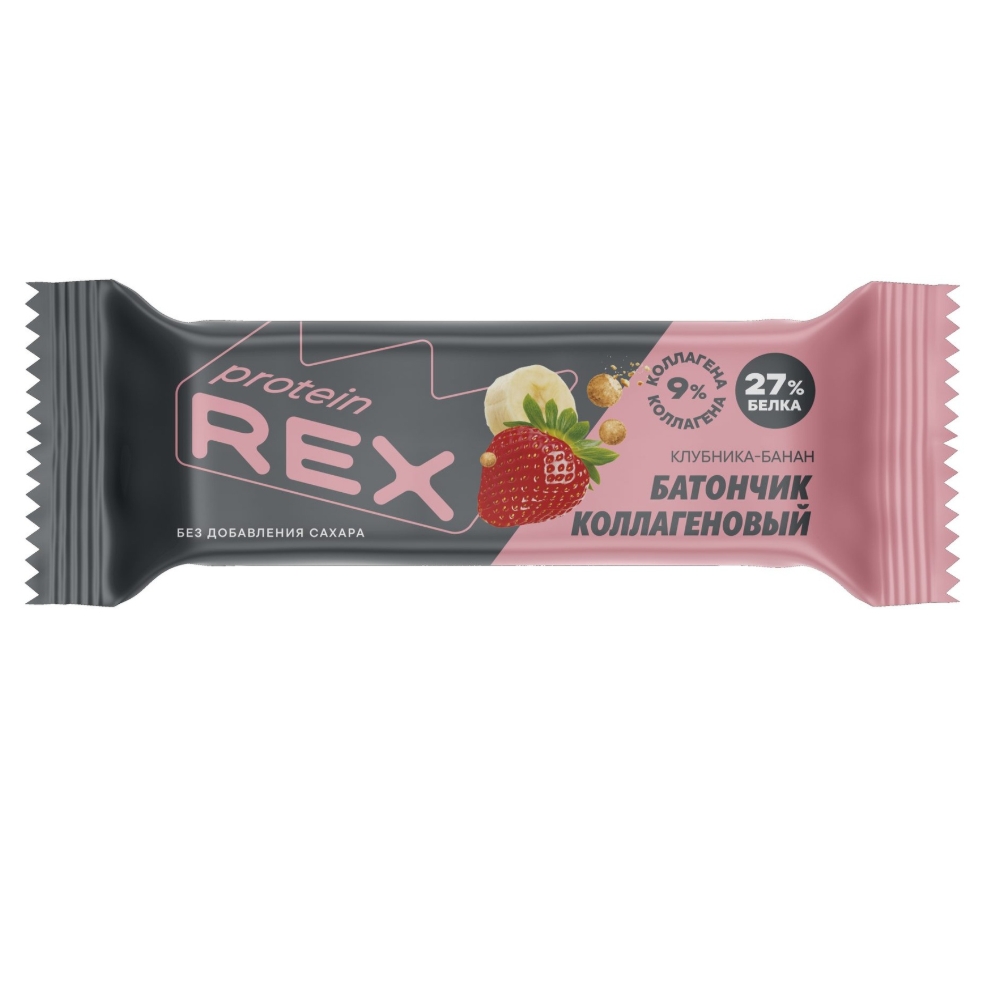 Батончик ProteinRex 45 g Батончик Коллагеновый Клубника банан